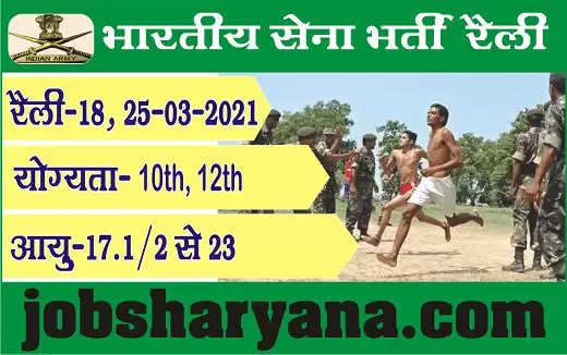 Army Bharti Rally 2020-21: हरियाणा के इन जिलों के युवाओं के लिए ओपन आर्मी भरती रैली, जानिए भर्ती संबंधी महत्वपूर्ण जानकारी