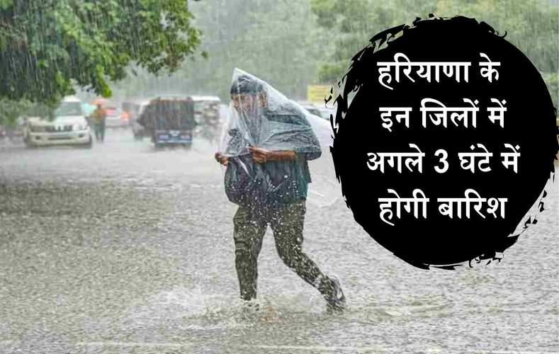 हरियाणा के इन जिलों में अगले 3 घंटे में होगी बारिश, मौसम विभाग ने जारी किया अलर्ट
