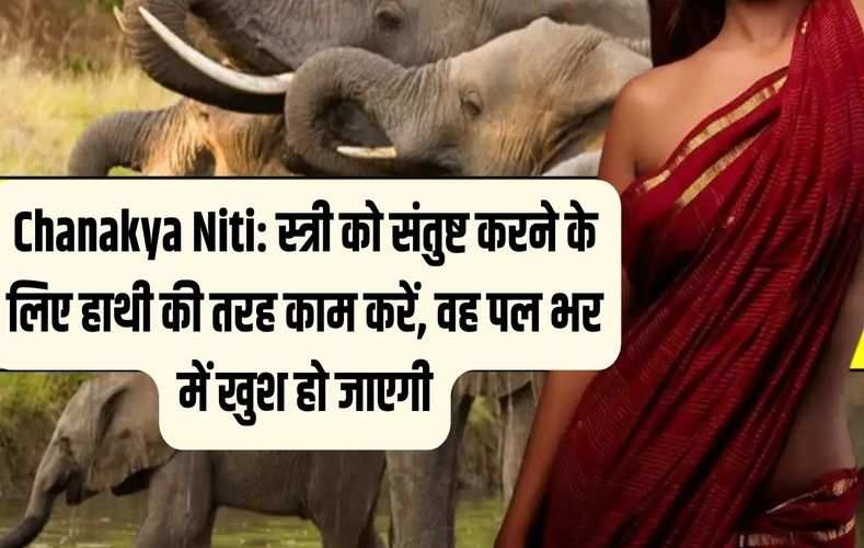 Chanakya Niti: स्त्री को संतुष्ट करने के लिए हाथी की तरह काम करें, वह पल भर में खुश हो जाएगी