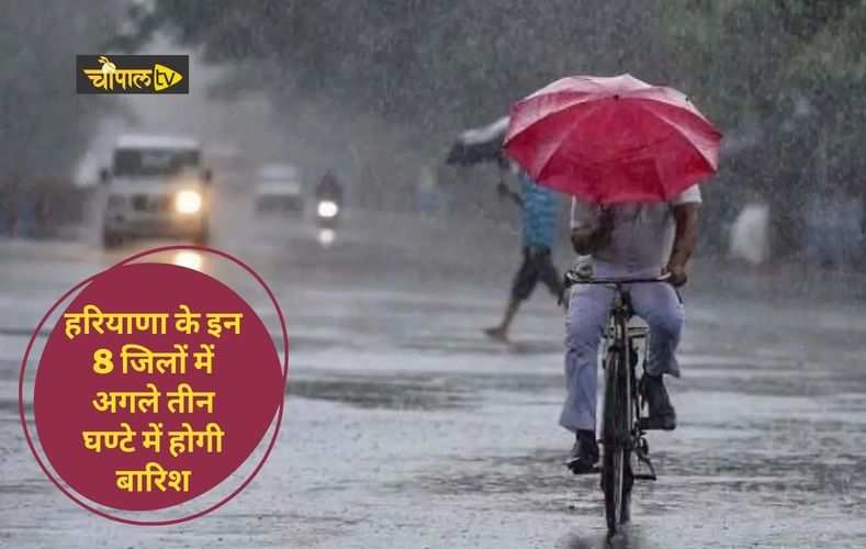 Haryana Rain Alert: हरियाणा के इन 8 जिलों में अगले तीन घण्टे में होगी बारिश, देखें मौसम भविष्यवाणी