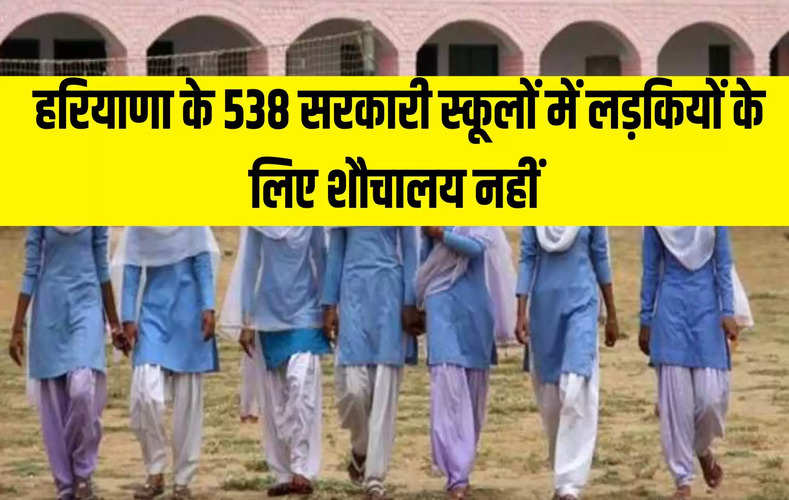  हरियाणा के 538 सरकारी स्कूलों में लड़कियों के लिए शौचालय नहीं