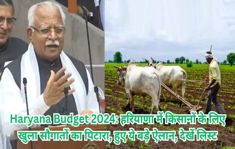 Haryana Budget 2024: हरियाणा में किसानों के लिए खुला सौगातों का पिटारा, हुए ये बड़े ऐलान, देखें लिस्ट